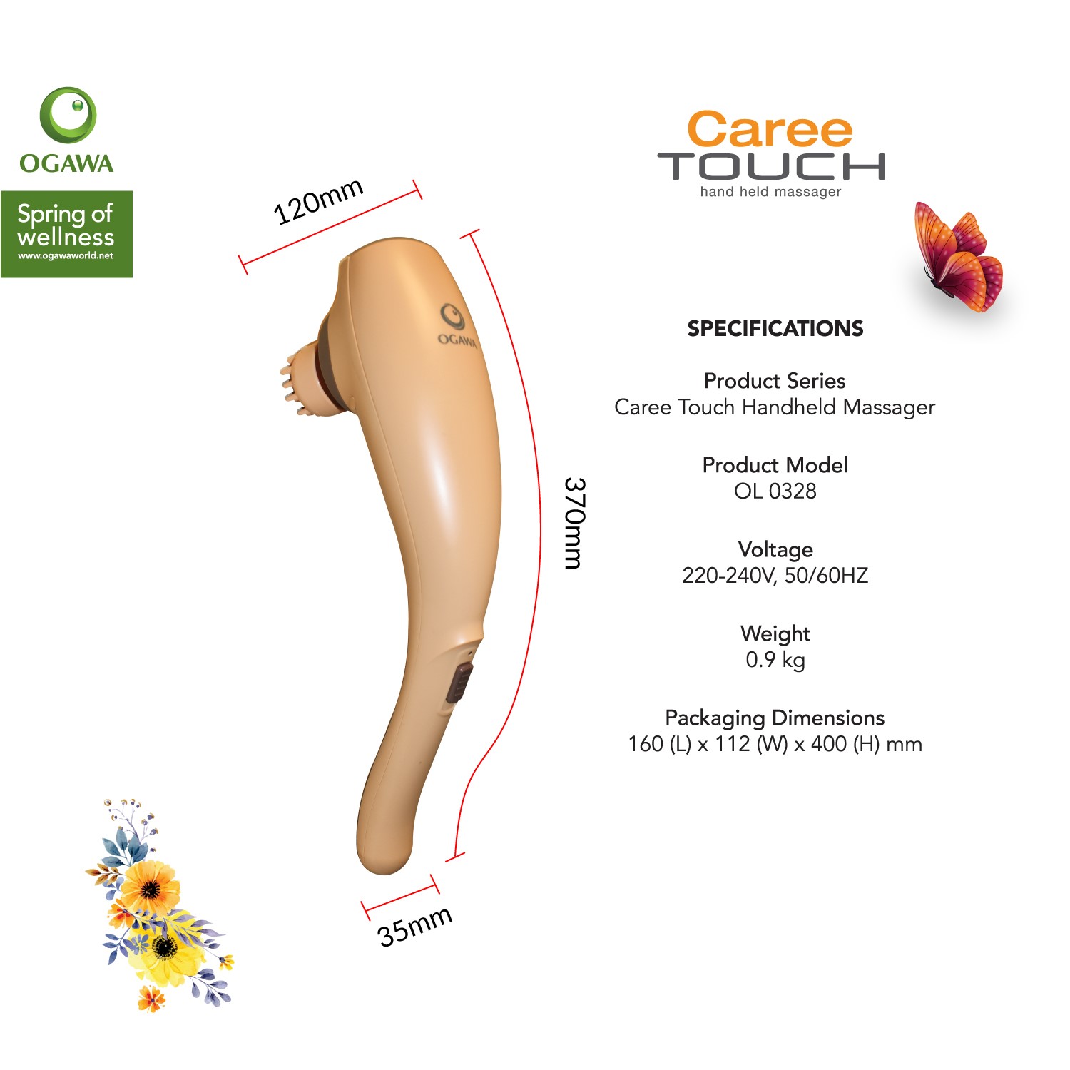 Ogawa caree touch handheld massager deals